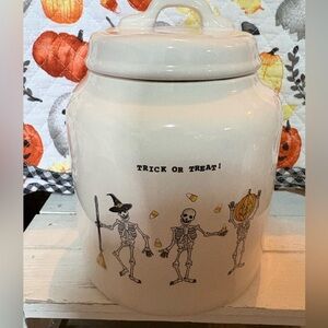 Rae Dunn Dancing Skeleton Chubby Canister